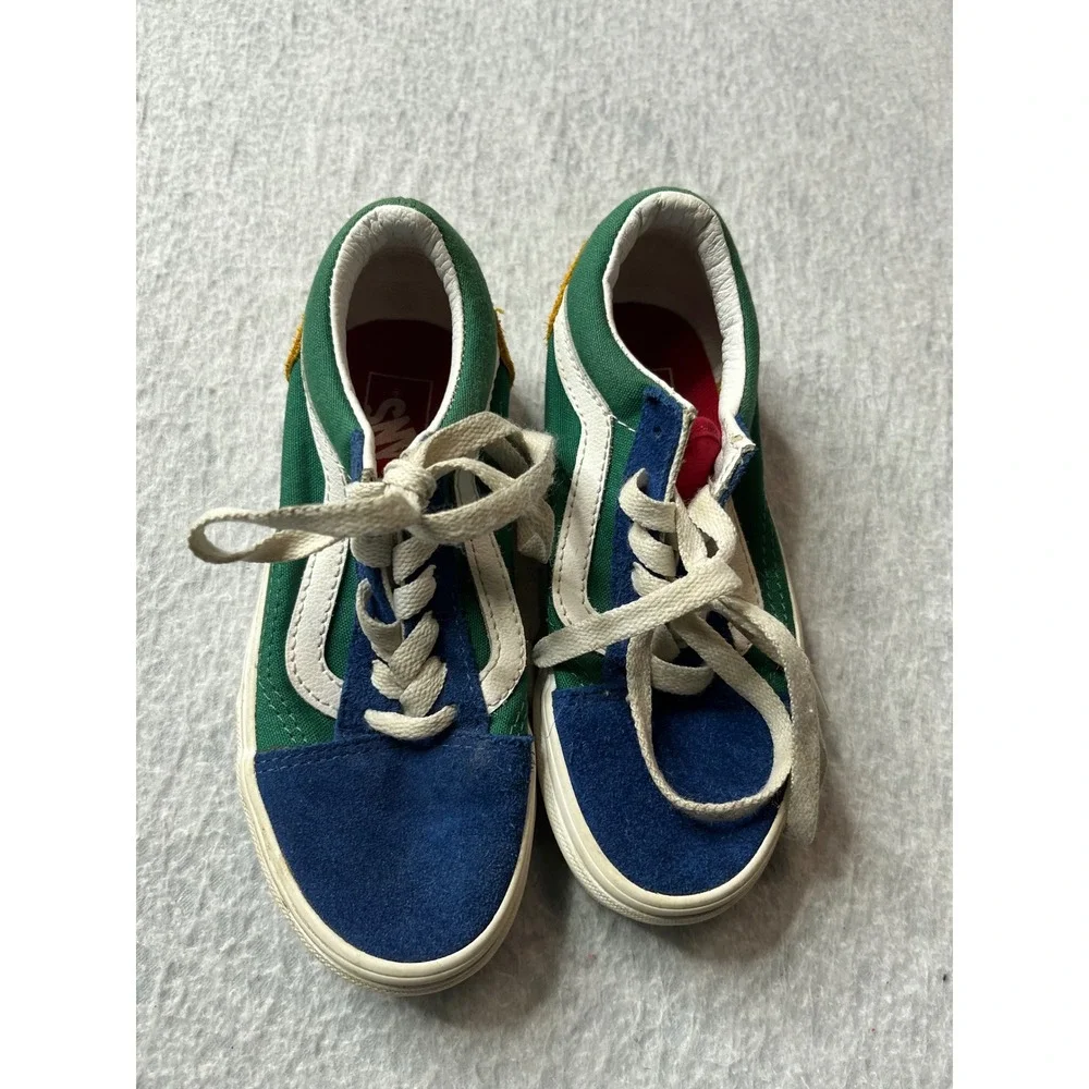 Vans Old Skool Kids Multicolored Suede Low Top Lace Up‎ Sneakers Size 12.5